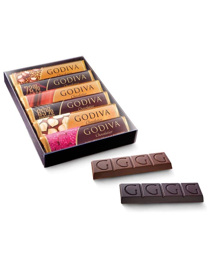 Godiva 6 Chocolate Assorted Bars 280g