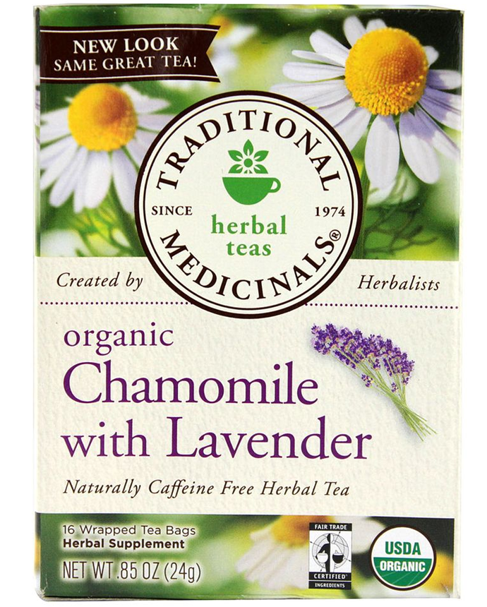 Traditional Medicinals Caffeine Free Organic Chamomile With Lavender Herbal Tea
