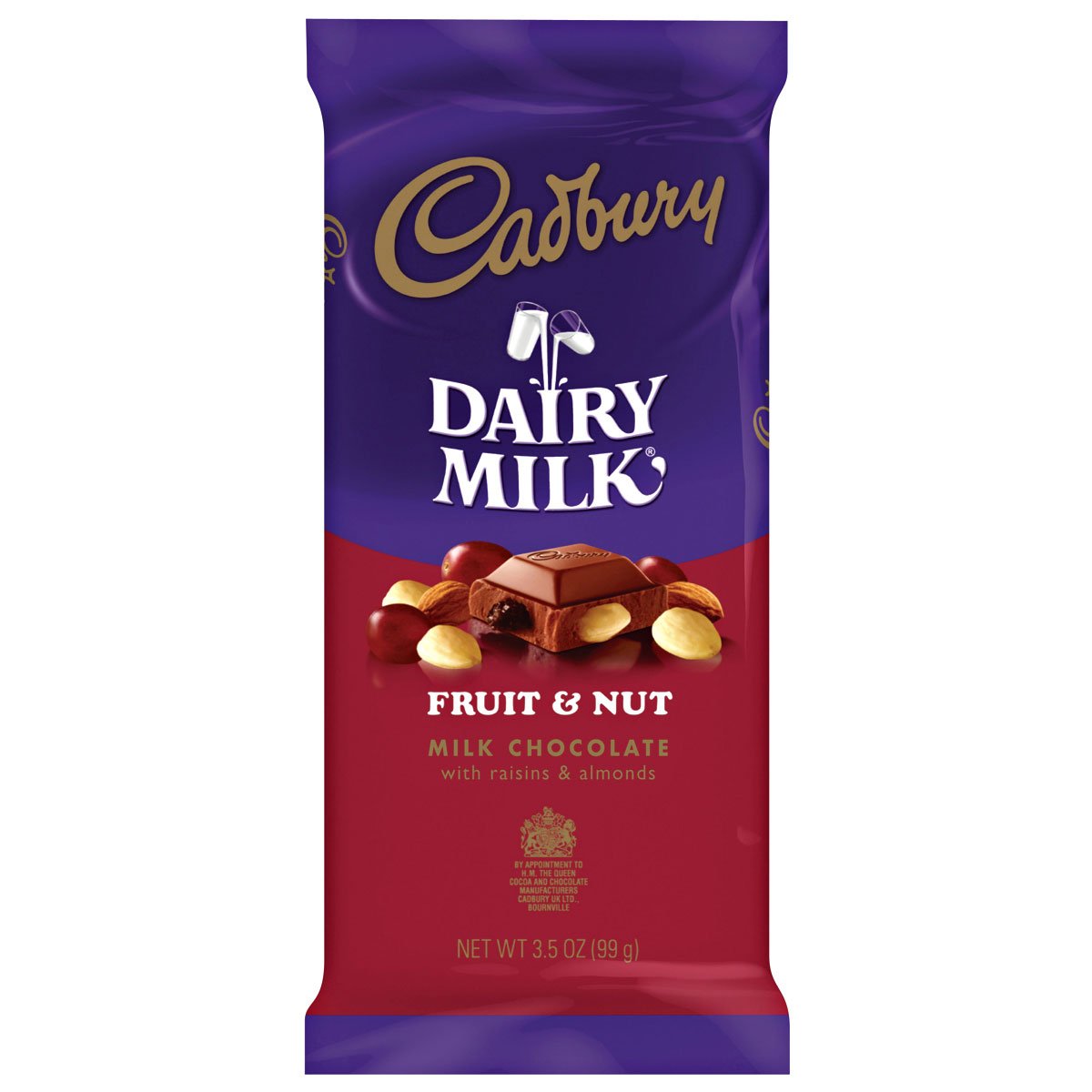 Cadbury Dairy Milk Fruit & Nut Milk Chocolate Bar 99g