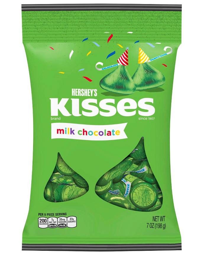 Hershey's Kisses Birthday Milk Chocolate Dark Green