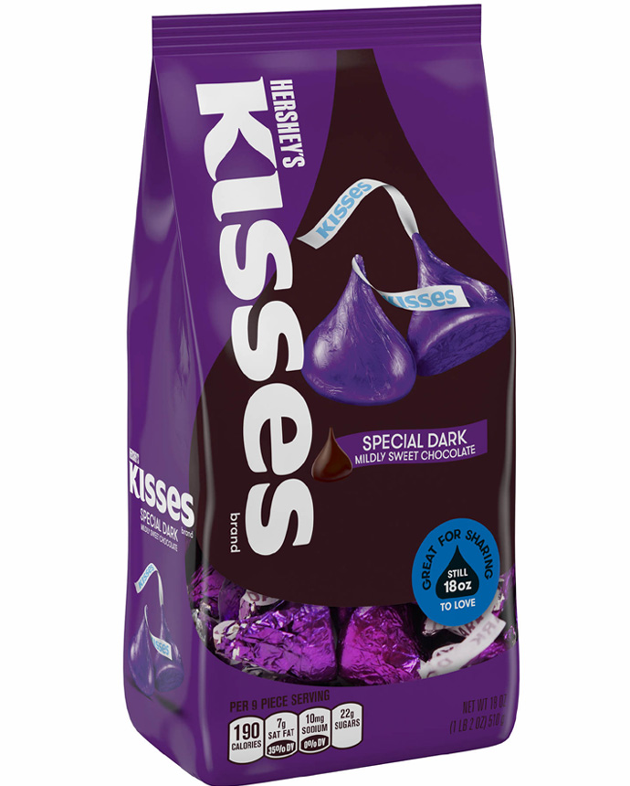Hershey's Kisses Special Dark Mildly Sweet Chocolate 510 Grams