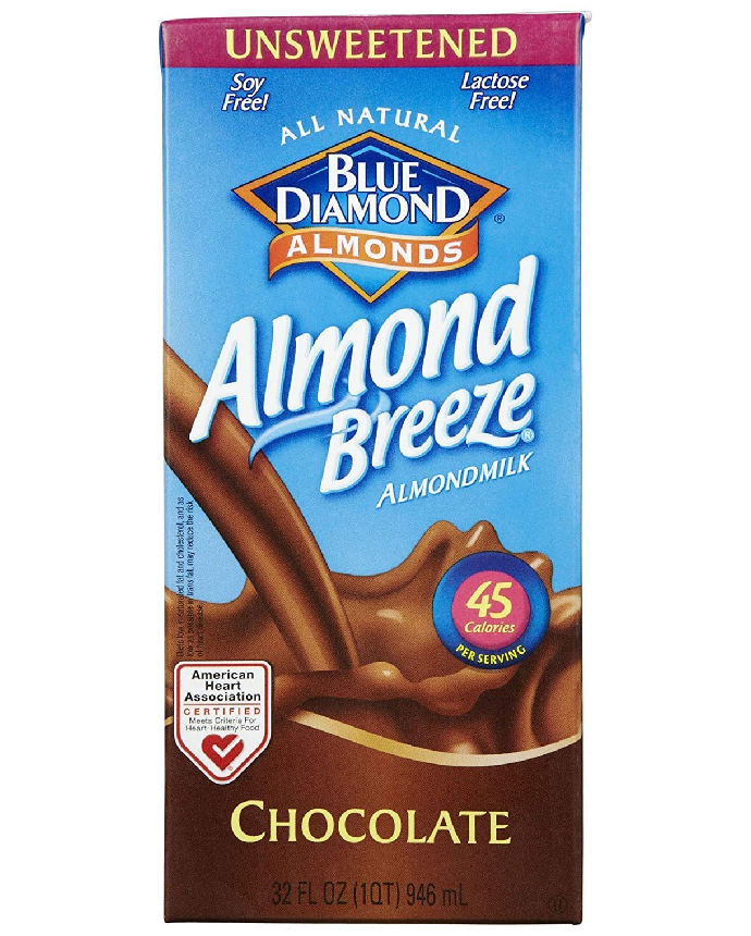 Blue Diamond Unsweetened Almond Breeze Milk Lactose Free Chocolate 946ml