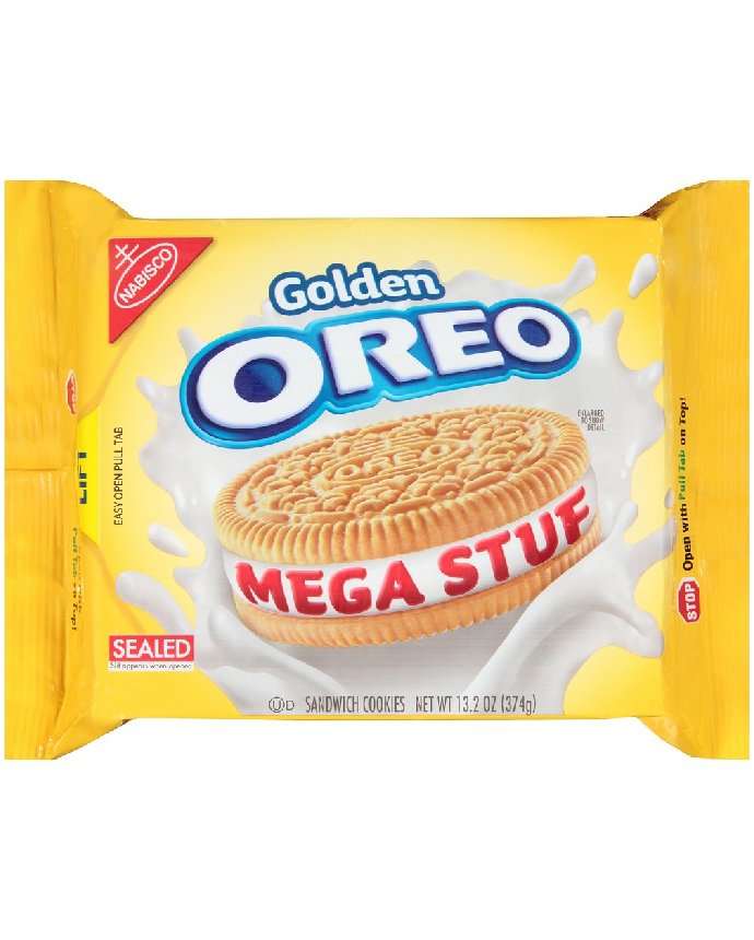Nabisco Golden Oreo Mega Stuf Sandwich Cookies