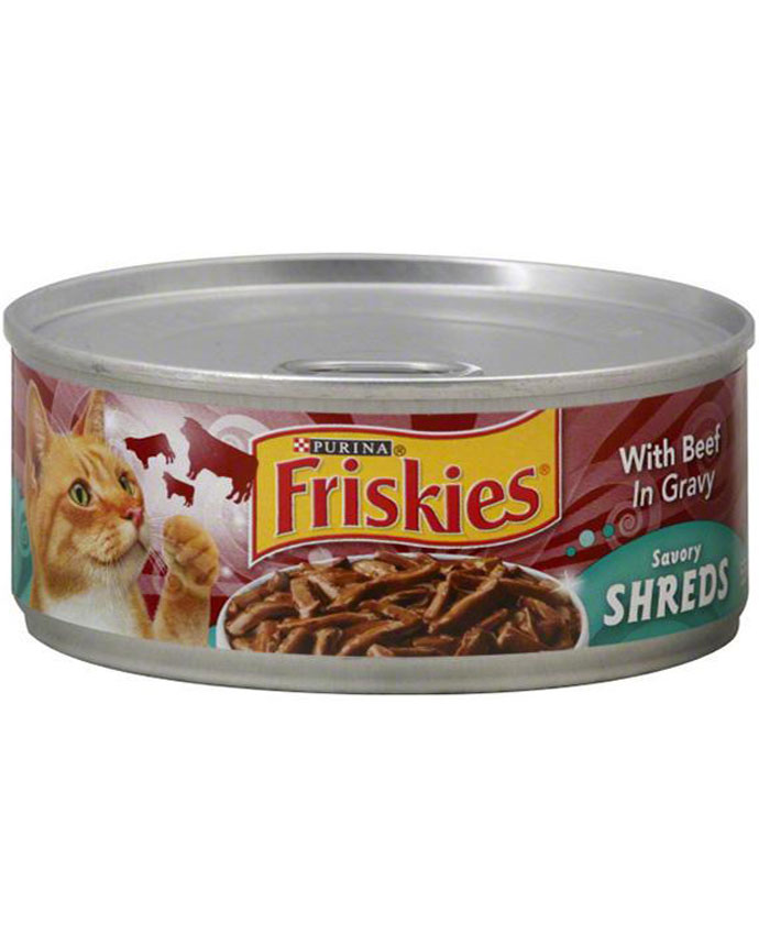 Friskies Cat Food With Beef In Gravy Savory Shreds