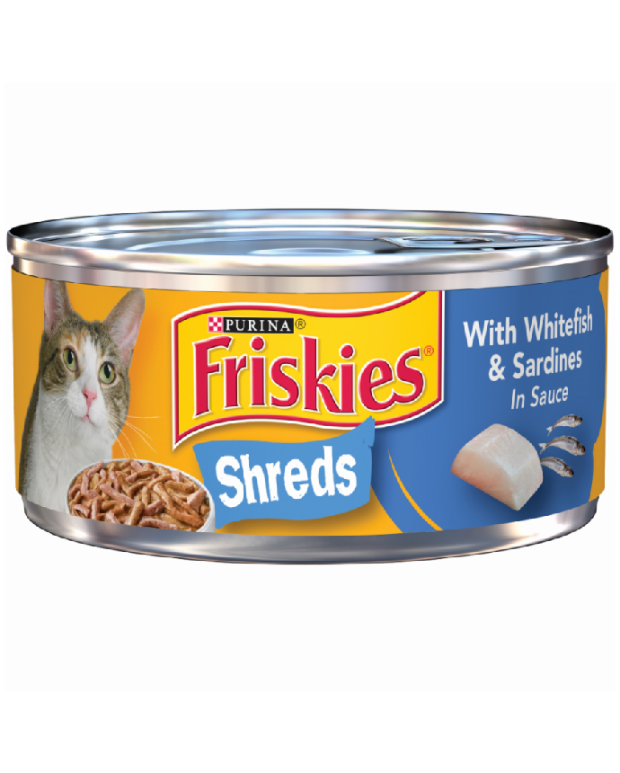 Friskies Shreds with Whitefish & Sardines in Sauce Cat Food 156 Grams