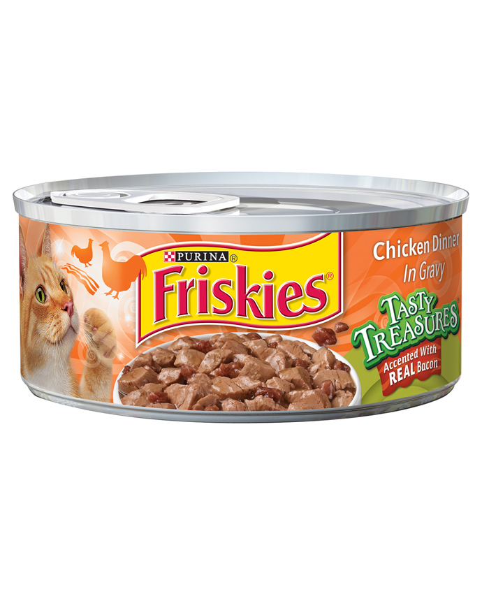 Friskies Cat Food Chicken Dinner in Gravy Tasty Treasures
