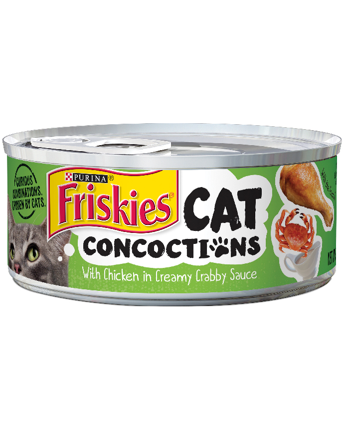 Purina Friskies Cat Concoctions Pate With Chicken In Creamy Crabby Sauce Wet Cat Food