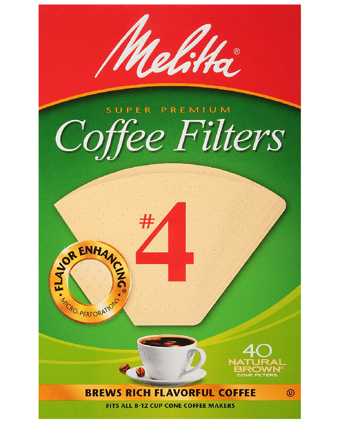 Melitta Coffee Filters # 4 - 40 Natural Brown Cone Filters