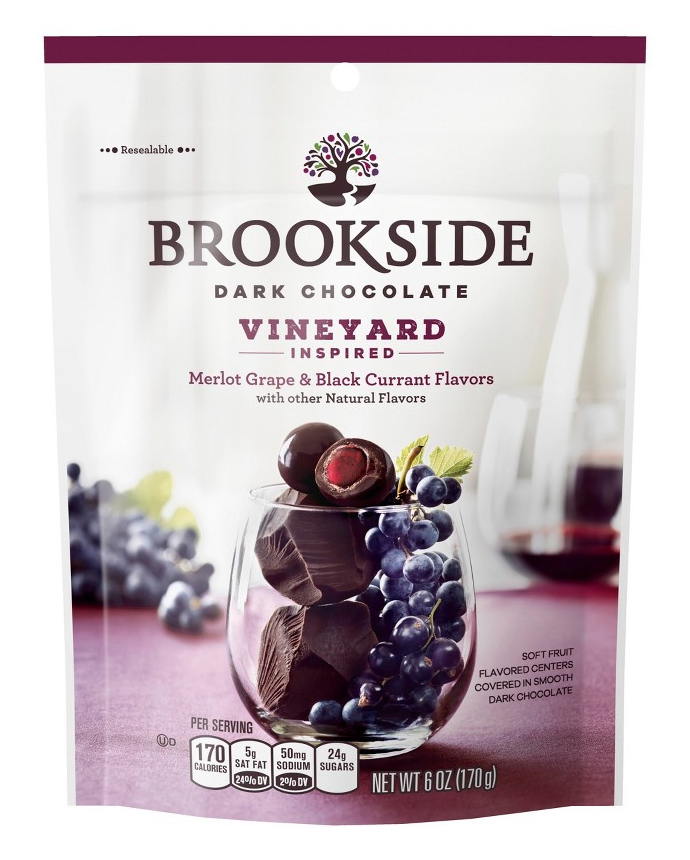 Brookside Dark Chocolate Vineyard Inspired Merlot Grape & Blackcurrant Flavors 170 Grams