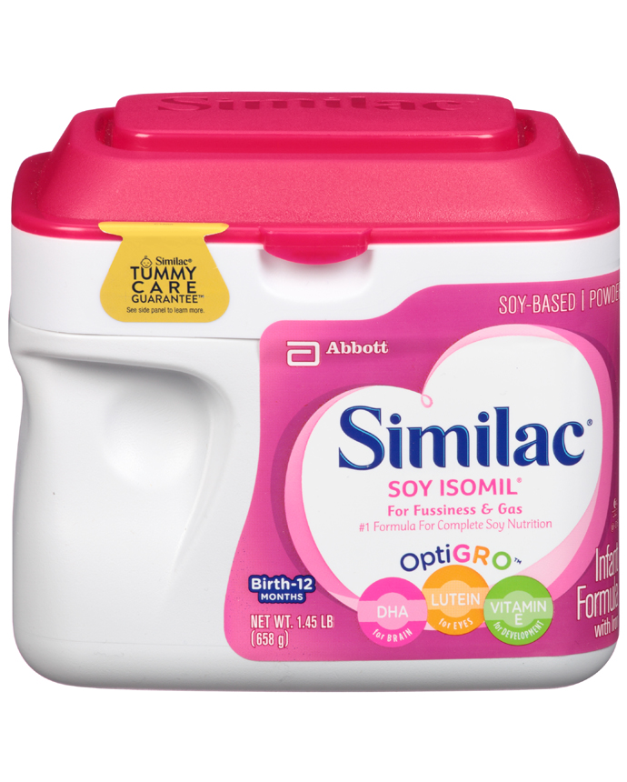 Similac Soy Isomil Optigro Soy-Based Powder Infant Formula Birth-12 Months 658 Grams