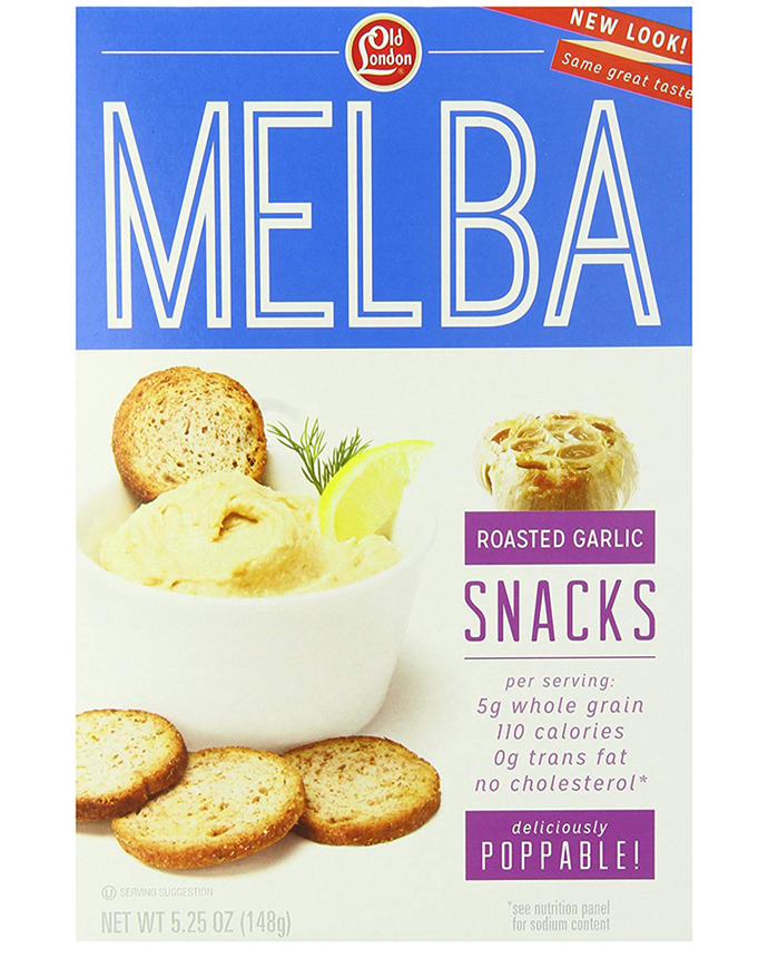 Old London Melba Toast Snacks Roasted Garlic 148g