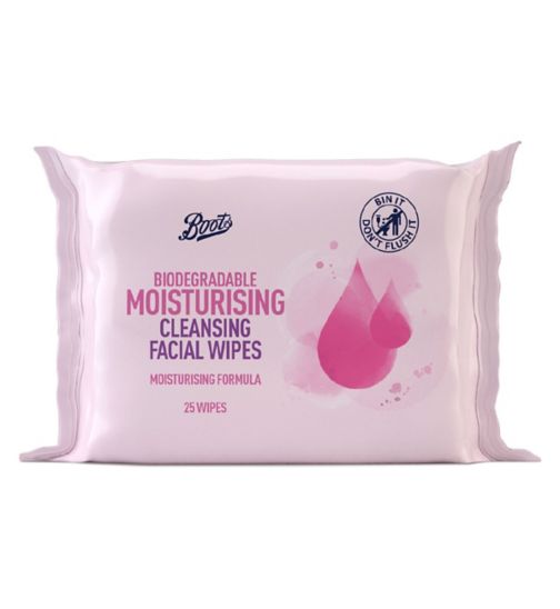 Boots Cleansing Face Wipes Moisturising 25s