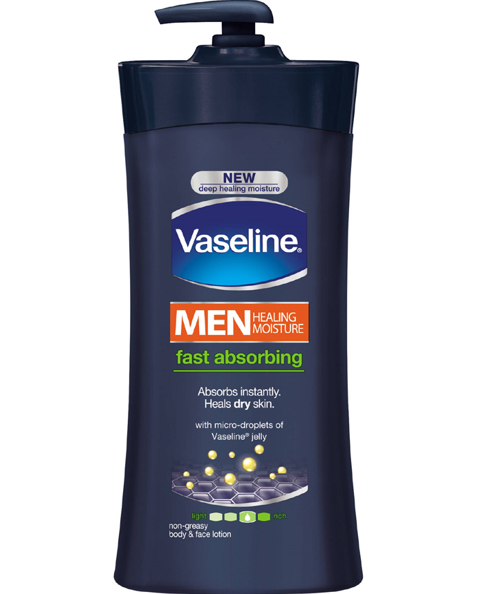 VaselineMen 24Hour Moisture Fragrance Free Body Lotion 