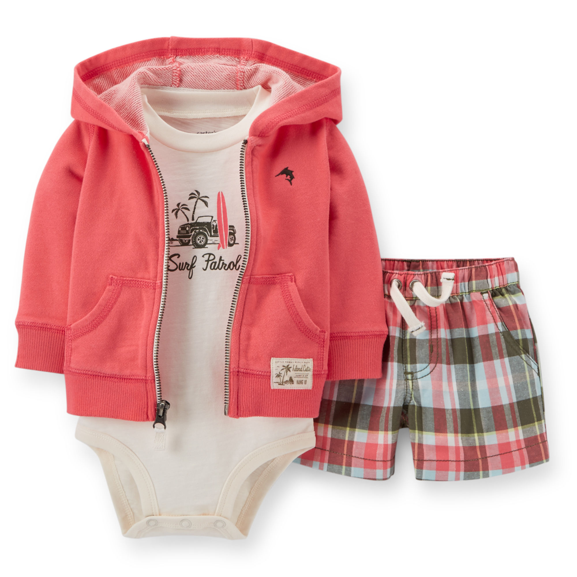 Carters Boy 3 Piece Hooded Cardigan Set