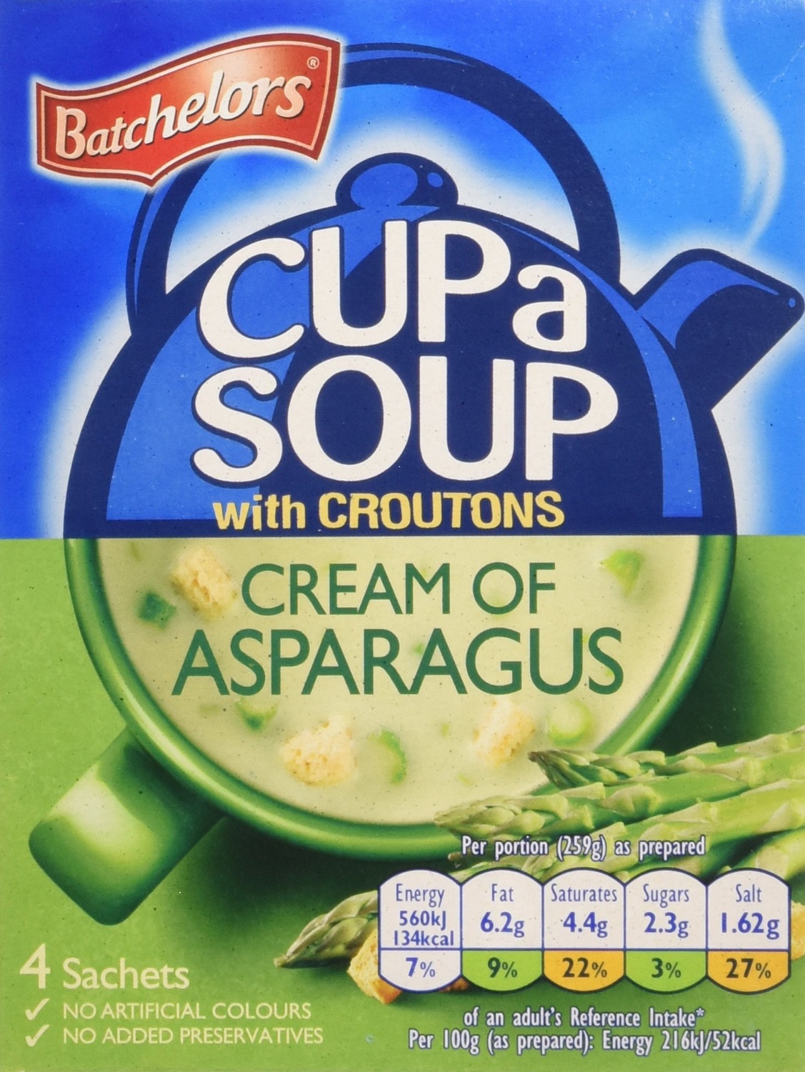 Batchelors Cream Of Asparagus With Croutons Cup A Soup