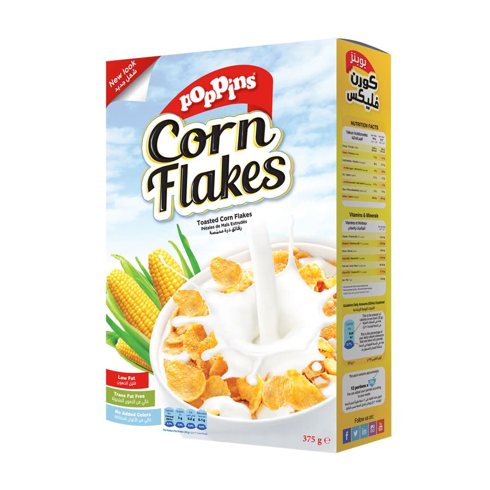 Pop Pins Corn Flakes Cereal 375g