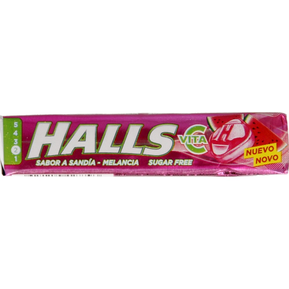 Halls Vita C Sugarless Watermelon Candy 
