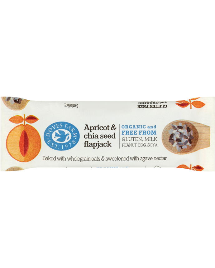 Doves Farm Free Apricot & Chia Seed Flapjack Bar 