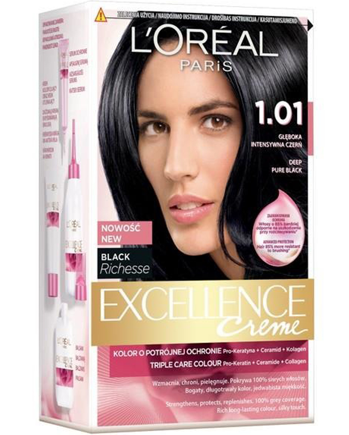 Loreal Paris Excellence Intense Deep Pure Black Hair Color 