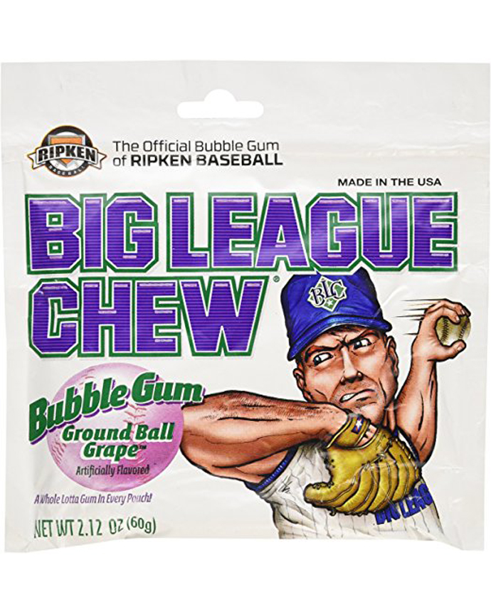 Big League Chew Pouch Grape Bubble Gum