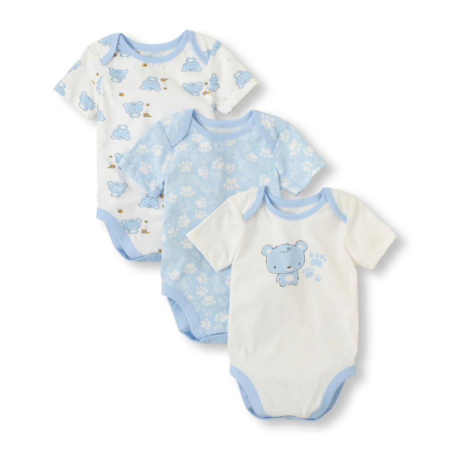 The Children's Place  Boy Bear Paws Bodysuit 3-pack Brook