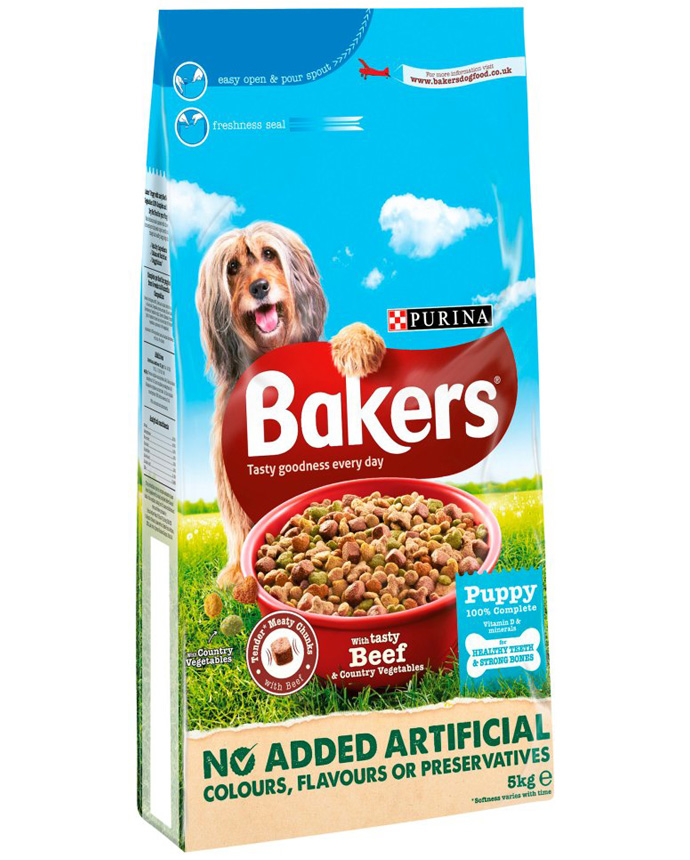 Bakers Adult Puppy Beef & Vegetable Dog Food  