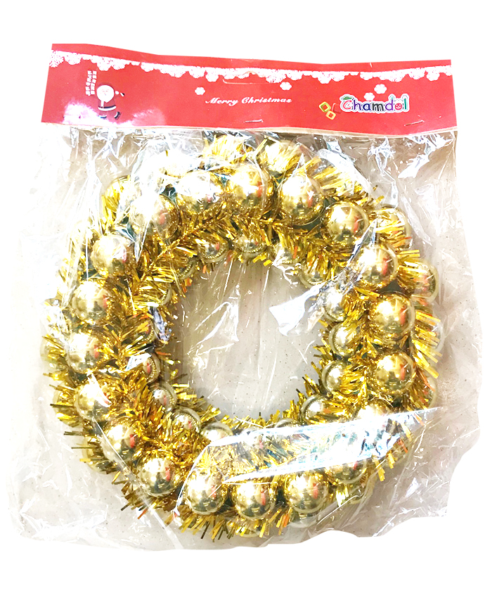 Chamdol Balls Garland Red & Gold