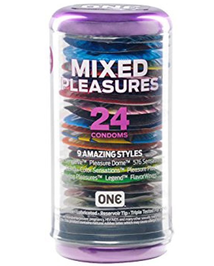 ONE Mixed Pleasures Condoms - 24 Count
