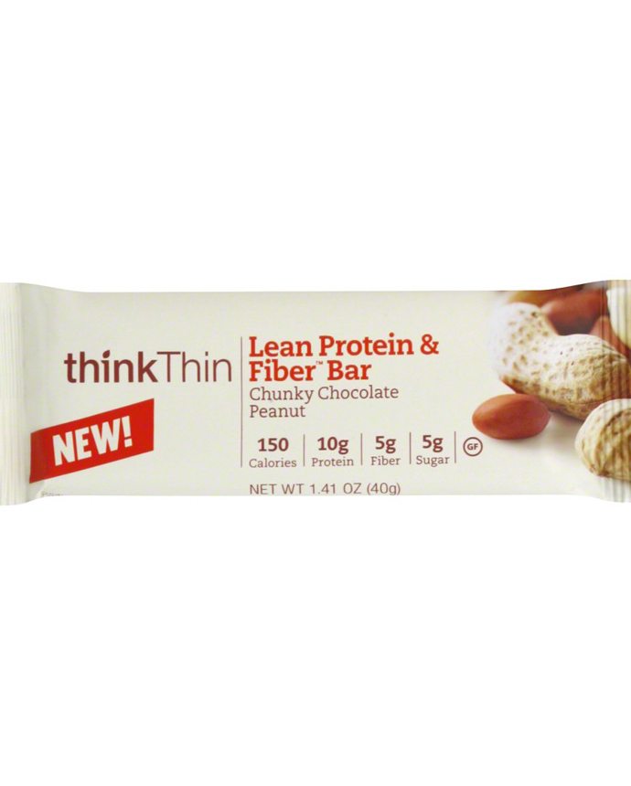 Think Thin Chunky Chocolate Peanut Protein and Fiber Bars 