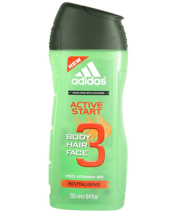 Adidas Shower Gel 3 In 1 Body Hair Face Active Start