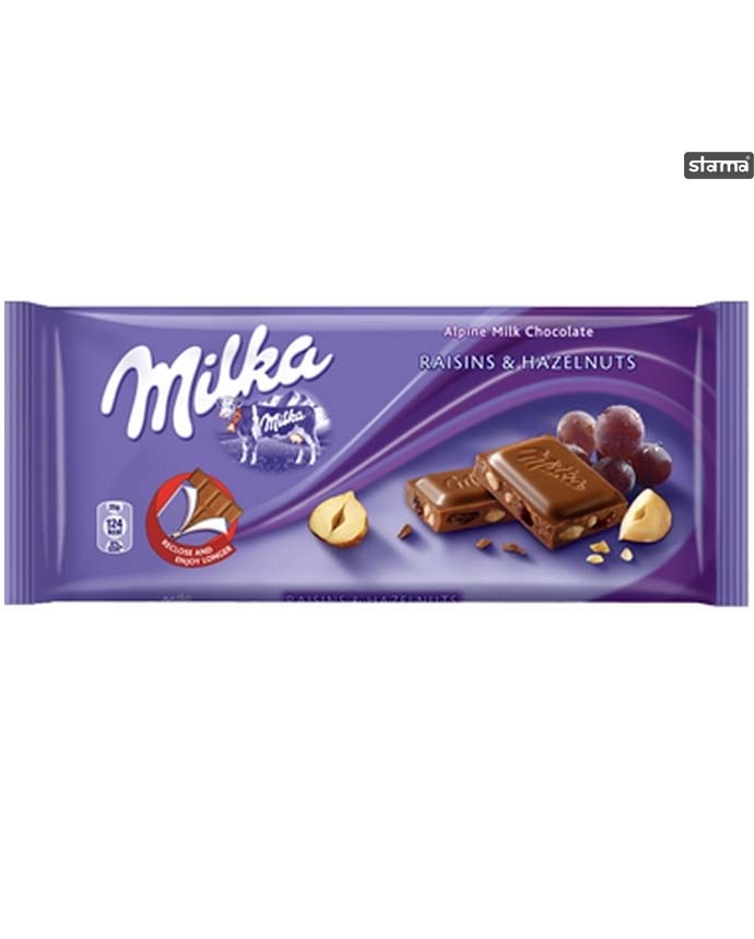 Milka Raisins & Hazelnut Chocolate Bar