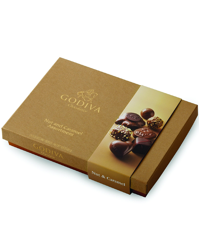 Godiva Chocolatier Nut & Caramel Chocolate Gift Box