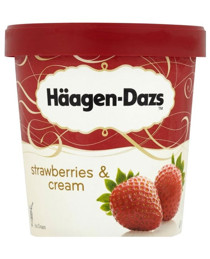 Haagen Dazs Strawberry & Cream Ice Cream