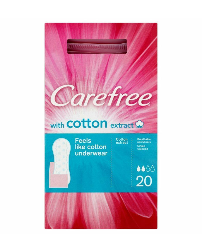 Carefree Pantyliners Normal with Cotton Extract 20 Pcs