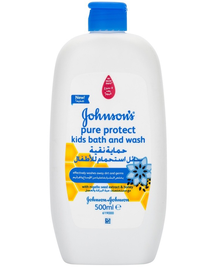 Johnsons Pure Protect Kids Bath & Wash 500ml 