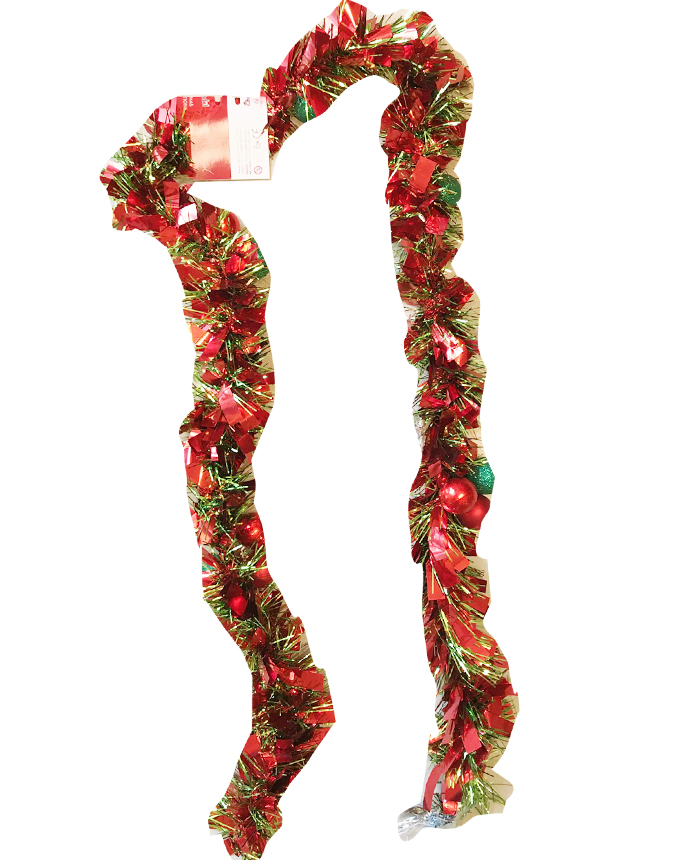 Chamdol X Mas Tinsel Garland with Balls 2.4M