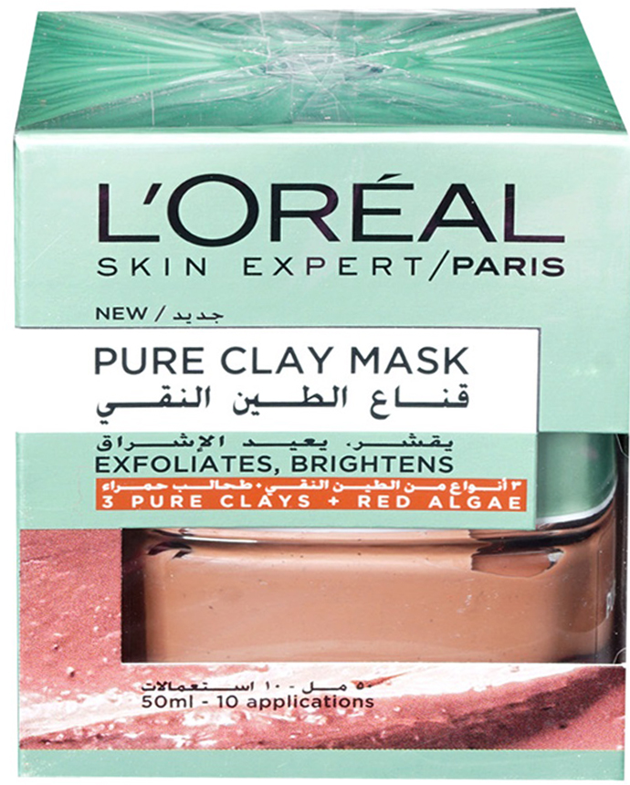 L Oreal clear Pure Clay Red Mask With Red Algae