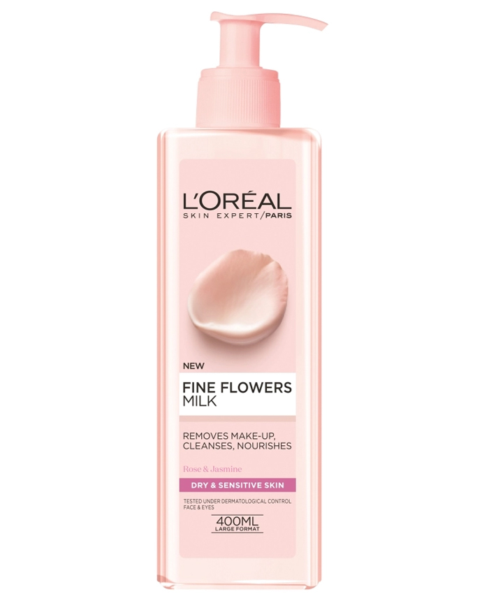 L'oreal Paris Skin Expert Fine Flowers Cleansing Milk for Dry & Sensitive Skin 400ml