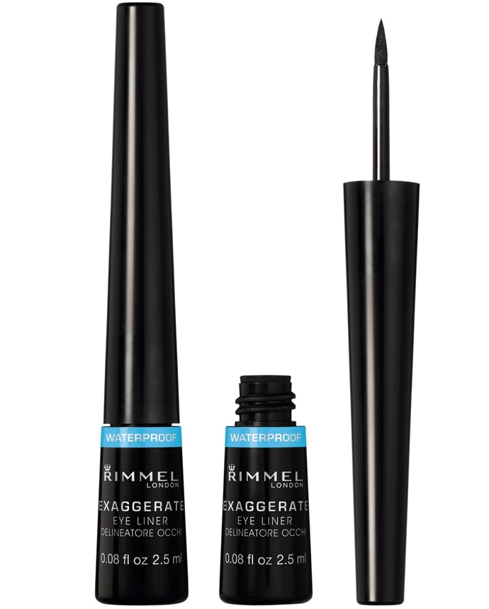 Rimmel Exaggerate Waterproof Black Liquid Eye Liner - 003