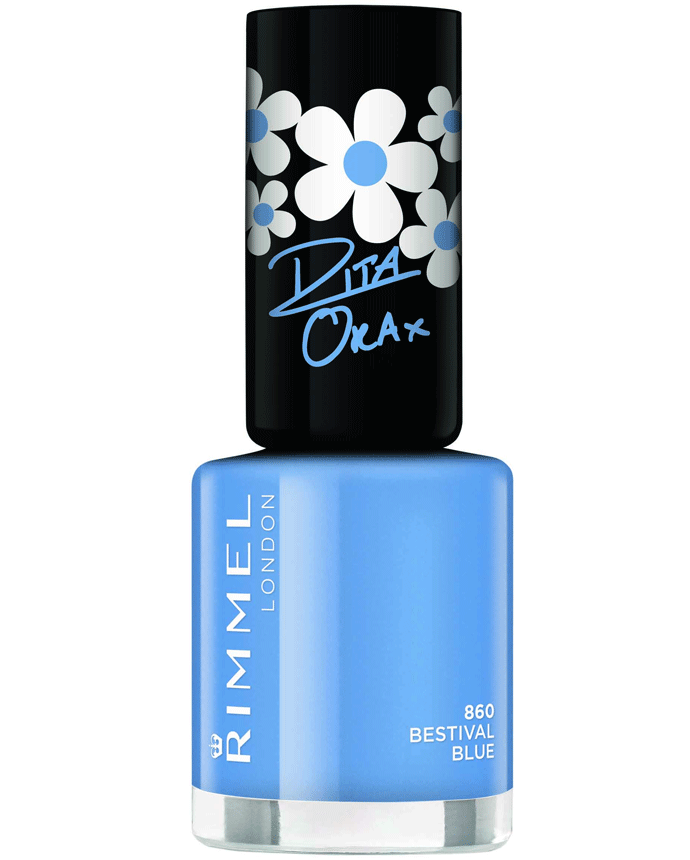 Rimmel London Super Shine Rita Ora Bestival Blue Nail Polish - 860