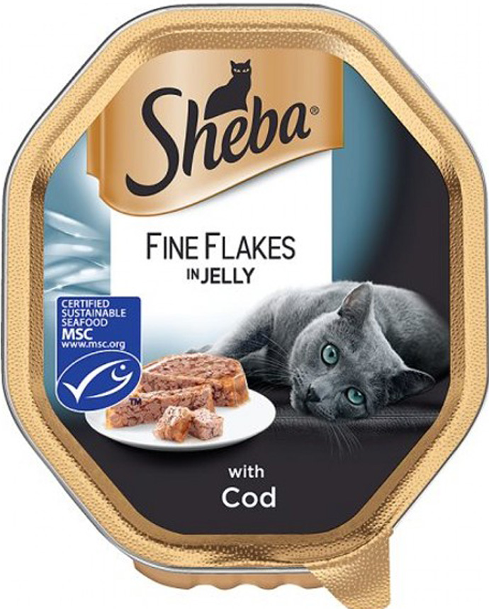 Sheba Fine Flakes In Jelly With Cod Cat Food,