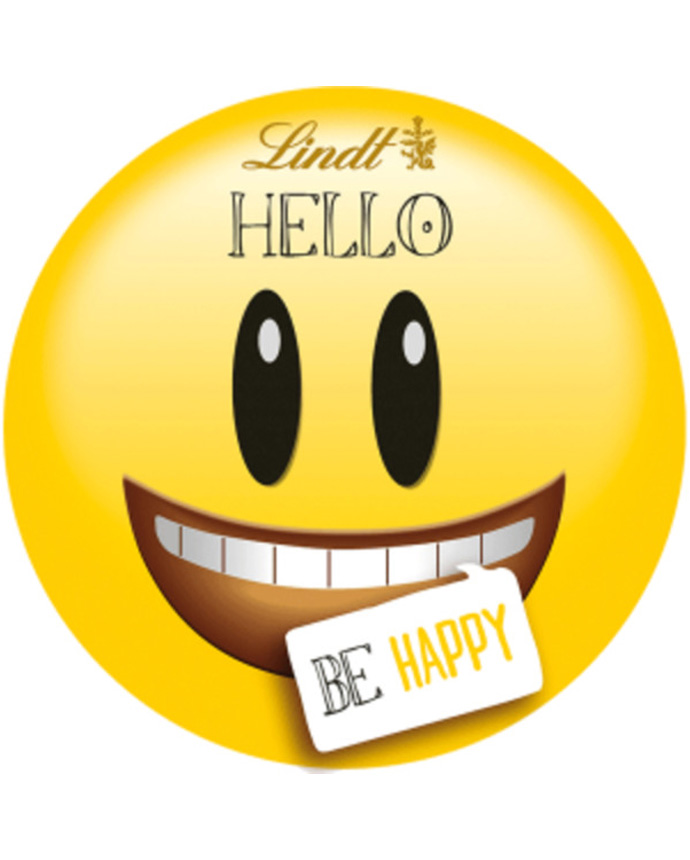 Lindt Hello Emoji Be happy chocolate happy smiley face