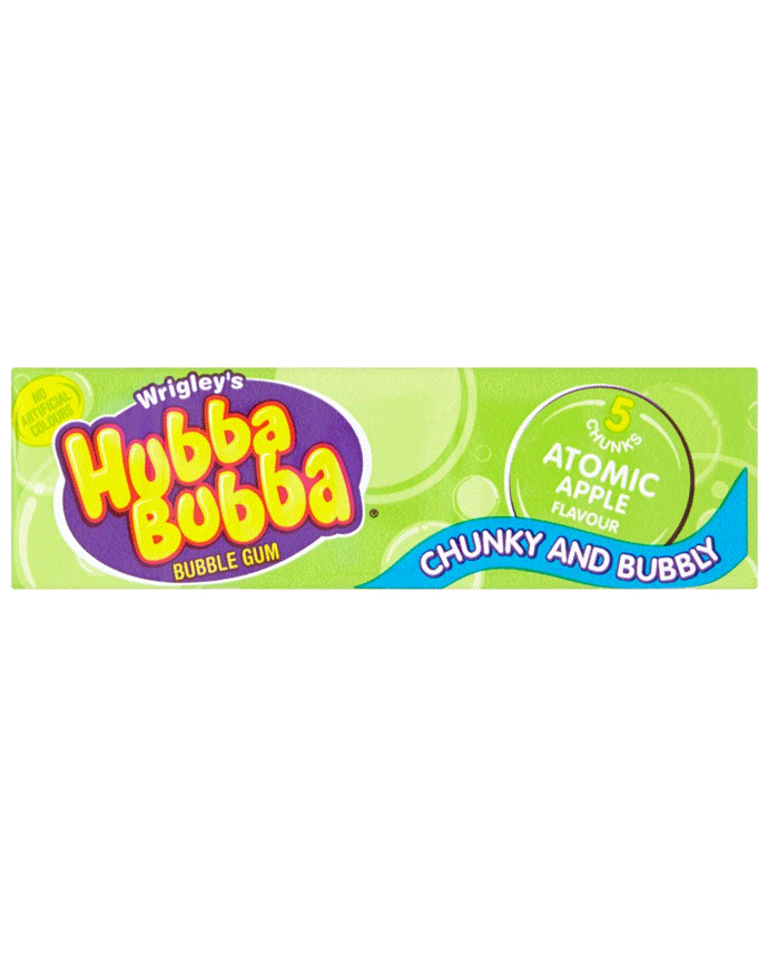 Wrigley's Hubba Bubba Atomic Apple Flavour Bubble Gum
