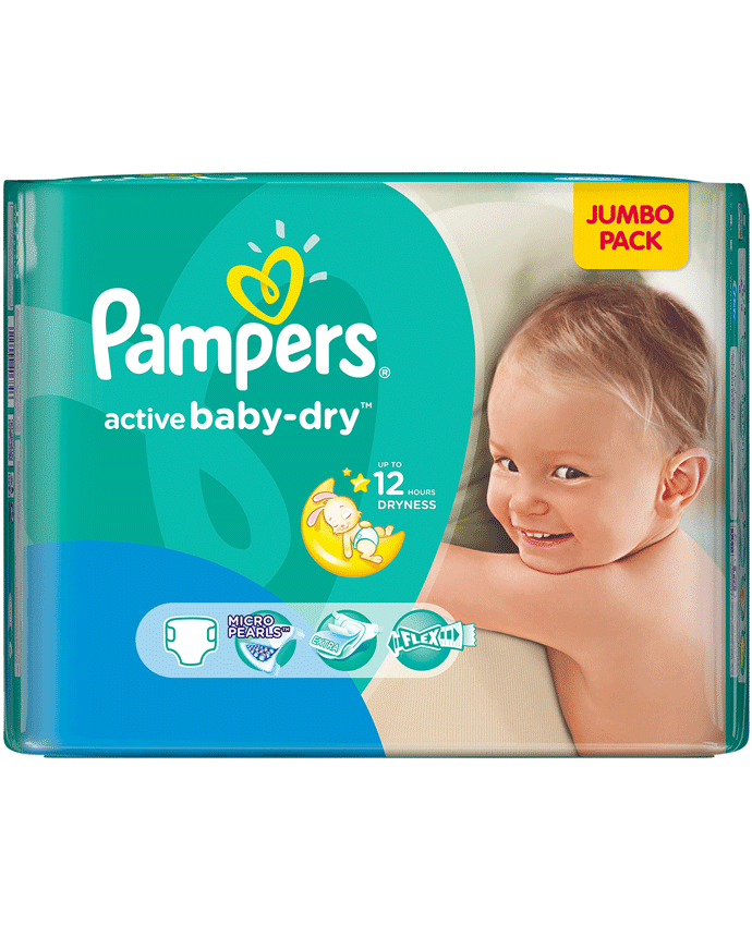 Pampers Active Baby-Dry Large XXL Jumbo Pack Size 6