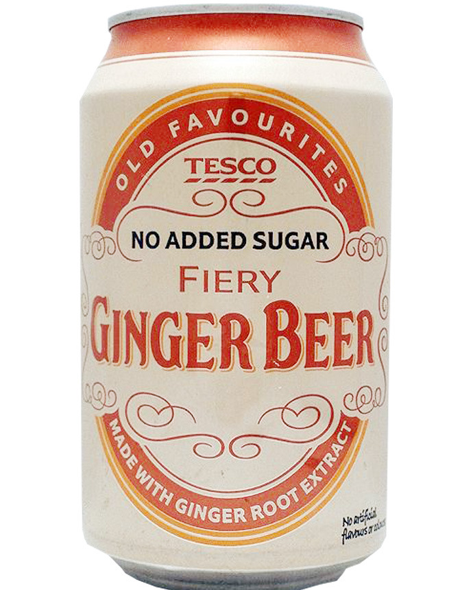 Tesco No Added Sugar Ginger Beer 330ml