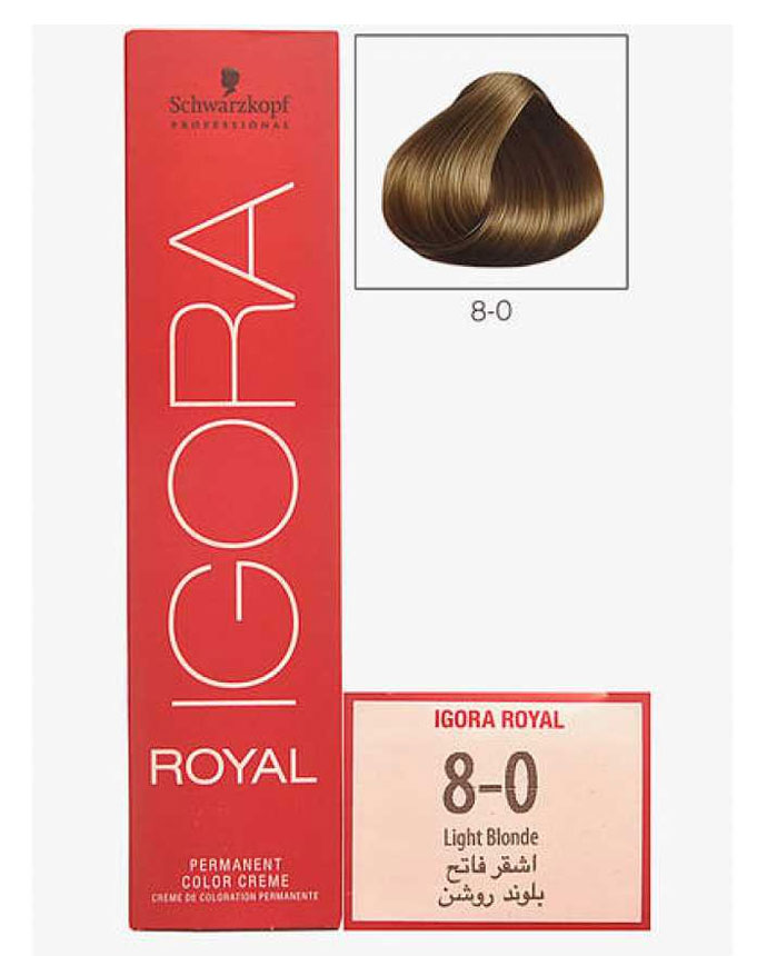 Schwarzkopf Igora Royal 8-0 Light Blonde Hair Color