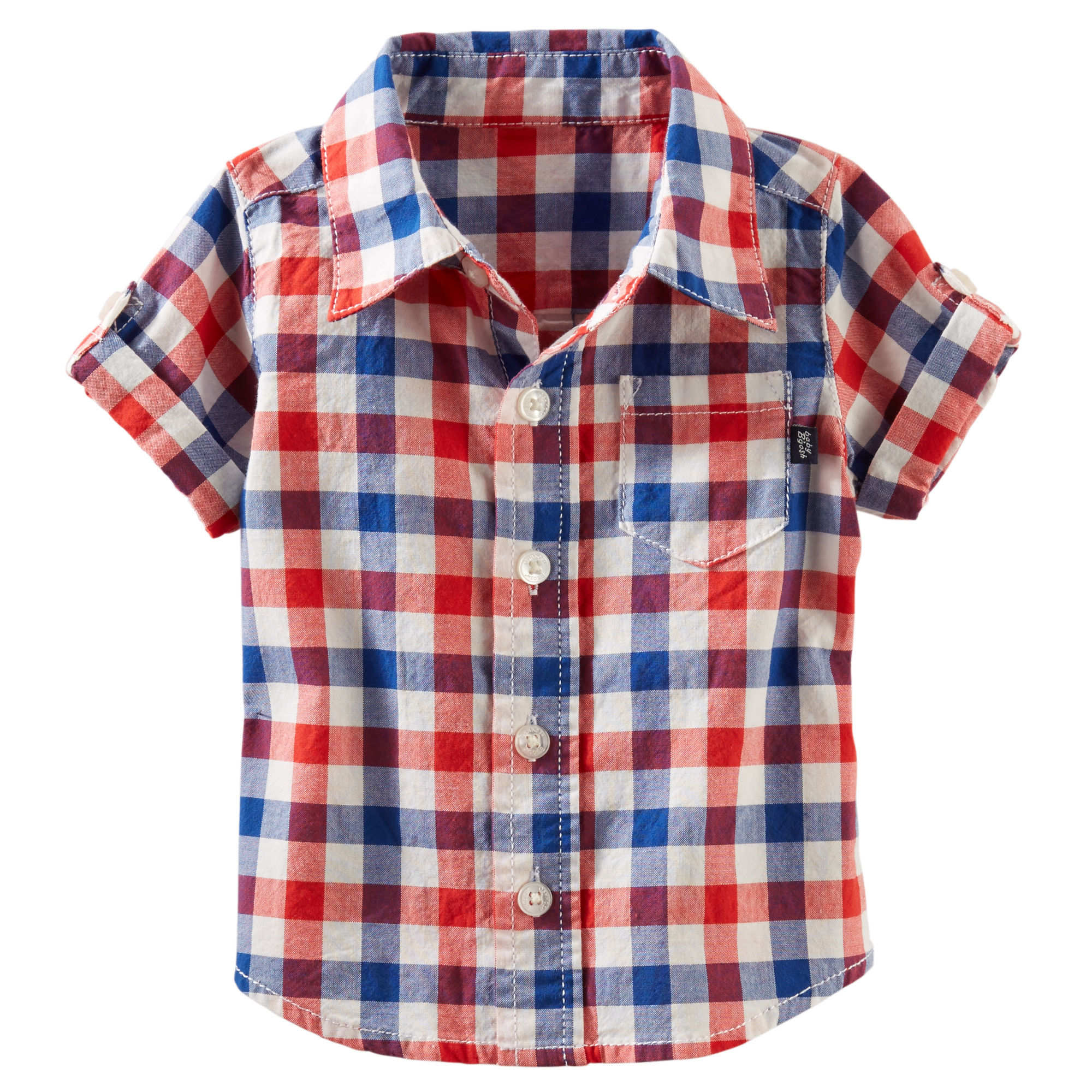 OshKosh Oshkosh Boys Plaid Button Front T Shirt