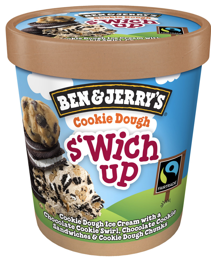 Ben & Jerrys Cookie Dough Swich Up Ice Cream 