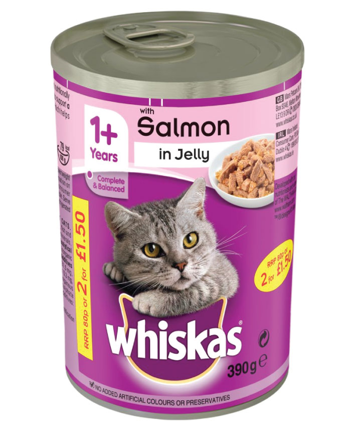 Whiskas 1+ Years Wet Cat Food Salmon in Jelly