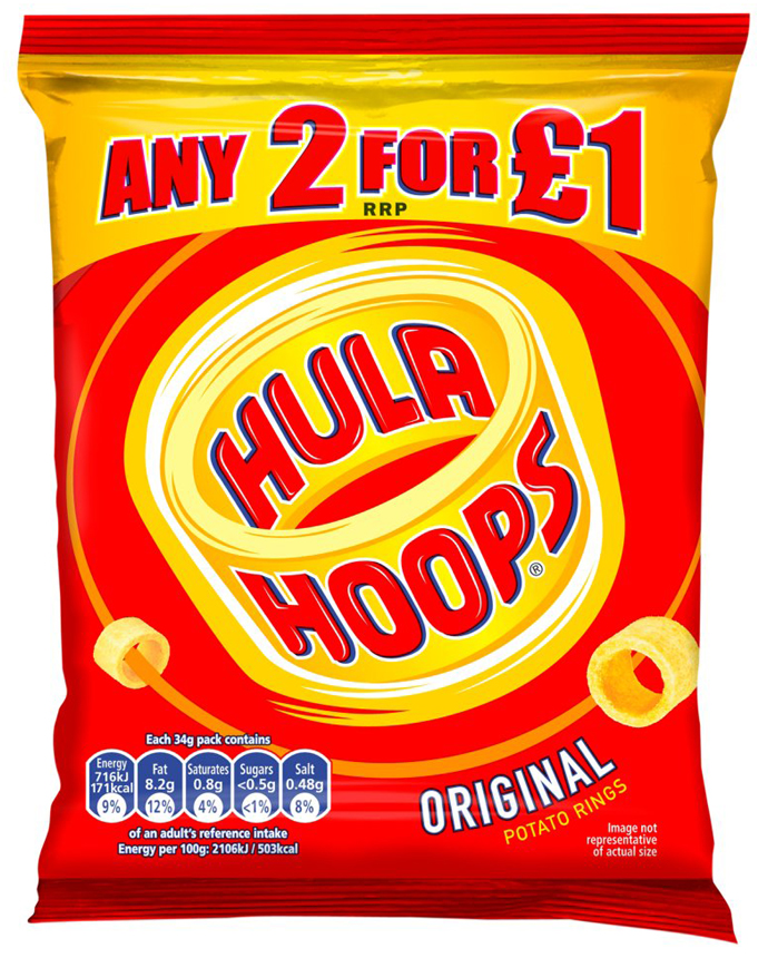 Hula Hoops Original Potato Rings 34g 
